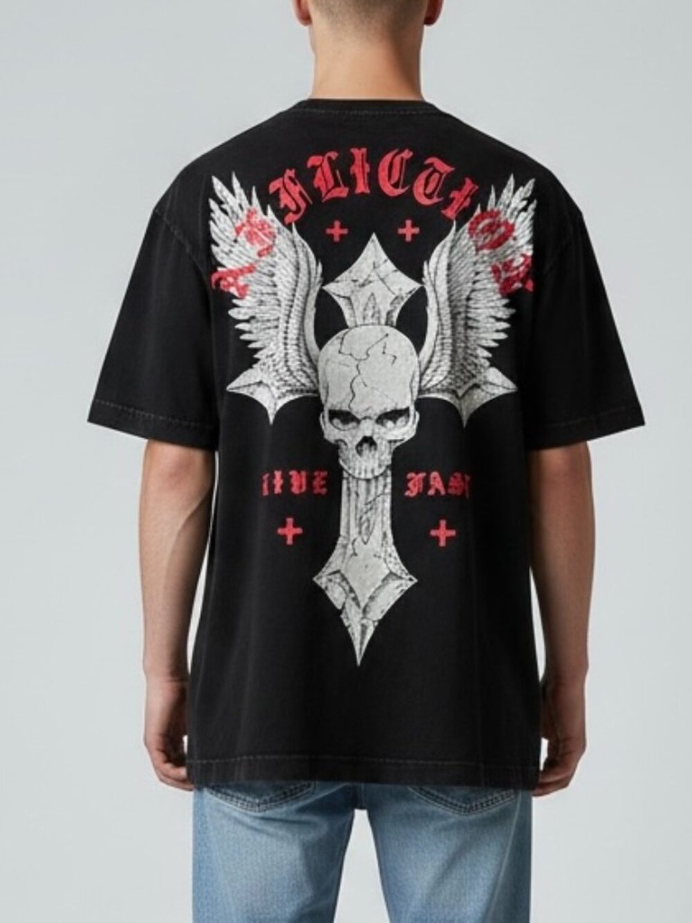 NEW Affliction Men’s T-Shirt MEDIUM Black Short Sleeve Rebel Soul NWT